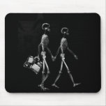 X-Ray Skeleton Couple Travelling Black White Mouse Pads