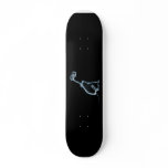 X-RAY SKELETON DOG SITTING - BLUE & BLACK SKATEBOARD DECK