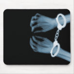 X-RAY SKELETON HAND CUFFS - BLUE mousepads