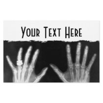 X-Ray Skeleton Hands & Jewelry - B&W Customized Stationery