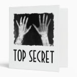 X-Ray Skeleton Hands & Jewelry - B&W TOP SECRET Binder