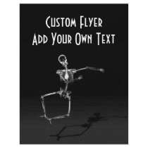 X-RAY SKELETON JOY LEAP B&W FLYER DESIGN