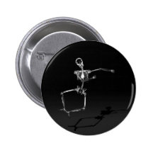X-RAY SKELETON JOY LEAP B&W PIN
