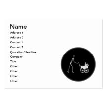 X-Ray Skeleton Mom & Baby - Original B&W Business Cards