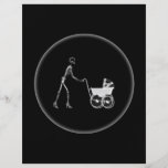 X-Ray Skeleton Mom & Baby - Original B&W Full Color Flyer