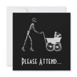 X-Ray Skeleton Mom &amp; Baby - Original B&amp;W Personalized Announcements