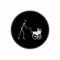 X-Ray Skeleton Mom & Baby - Original B&W Photo Cutouts