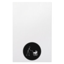 X-Ray Skeleton Mom & Baby - Original B&W Stationery Design