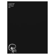 X-RAY SKELETON ON CELL PHONE BLACK & WHITE PERSONALIZED LETTERHEAD
