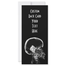 X-RAY SKELETON ON CELL PHONE BLACK & WHITE RACK CARD
