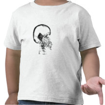X-RAY SKELETON ON CELL PHONE BLACK & WHITE SHIRTS