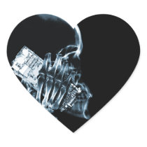 X-RAY SKELETON ON CELL PHONE BLUE STICKERS