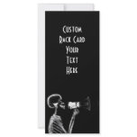 X-RAY SKELETON ON MEGAPHONE - B&amp;W PERSONALIZED RACK CARD