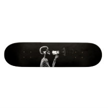 X-RAY SKELETON ON MEGAPHONE - B&W SKATEBOARDS