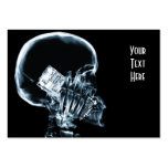 X-RAY SKELETON ON PHONE - BLUE BUSINESS CARD TEMPLATE