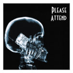 X-RAY SKELETON ON PHONE - BLUE CUSTOM INVITATIONS