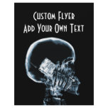 X-RAY SKELETON ON PHONE - BLUE flyers