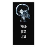 X-RAY SKELETON ON PHONE - BLUE PHOTO CARD