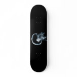 X-RAY SKELETON ON PHONE - BLUE SKATE BOARD