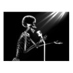 X-RAY SKELETON SINGING ON RETRO MIC - B&W PRINT