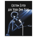 X-RAY SKELETON SINGING ON RETRO MIC - BLUE flyers