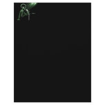 X-RAY SKELETON SINGING ON RETRO MIC - GREEN LETTERHEAD DESIGN