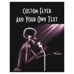 X-RAY SKELETON SINGING ON RETRO MIC - PINK CUSTOM FLYER