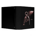 X-RAY SKELETON SINGING ON RETRO MIC - RED binders