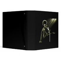 X-RAY SKELETON SINGING ON RETRO MIC - YELLOW VINYL BINDER