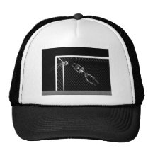 X-RAY SKELETON SOCCER GOALIE B&W TRUCKER HAT