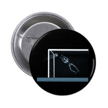 X-RAY SKELETON SOCCER GOALIE BLUE PIN