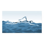 X-Ray Skeleton Swimming in Lake Blue Print