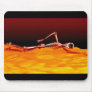 X-Ray Skeleton Swimming in Lake of Fire Mousepad