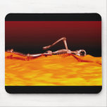 X-Ray Skeleton Swimming in Lake of Fire Mousepad