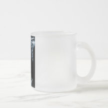 X-RAY SKELETON TORSO RIBS BLUE COFFEE MUGS