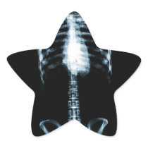 X-RAY SKELETON TORSO RIBS - BLUE STAR STICKERS