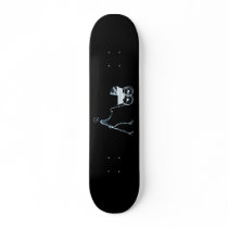 X-RAY SKELETON WOMAN & BABY CARRIAGE - BLUE SKATE BOARD
