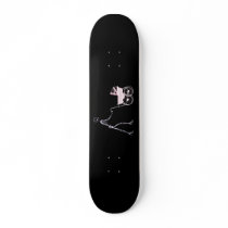X-RAY SKELETON WOMAN & BABY CARRIAGE - PINK SKATEBOARDS