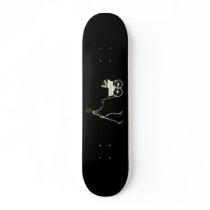 X-RAY SKELETON WOMAN & BABY CARRIAGE - YELLOW SKATEBOARD
