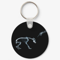 X-Ray Skeletons Blue Bad Dog keychains