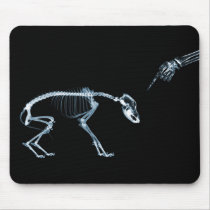 X-Ray Skeletons Blue Bad Dog Mousepad