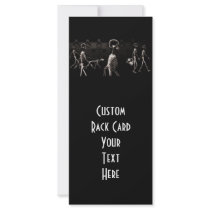 X-Ray Skeletons Midnight Stroll Black Sepia Custom Rack Cards