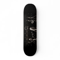 X-Ray Skeletons Midnight Stroll Black Sepia Custom Skate Board