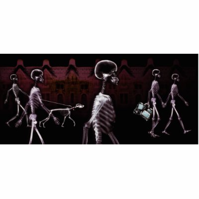 X-Ray Skeletons Midnight Stroll Photo Sculptures by VoXeeD