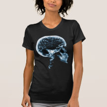 X-RAY SKULL BRAIN - BLUE TSHIRTS