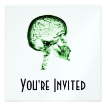 X-RAY SKULL BRAIN - GREEN ANNOUNCEMENT