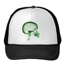 X-RAY SKULL BRAIN - GREEN HAT