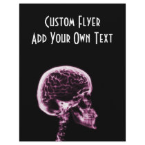 X-RAY SKULL BRAIN - PINK FLYER