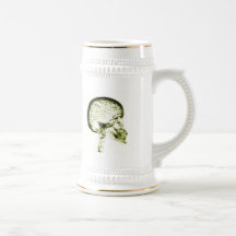 X-RAY SKULL BRAIN - YELLOW MUG