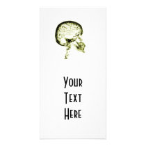 X-RAY SKULL BRAIN - YELLOW PICTURE CARD